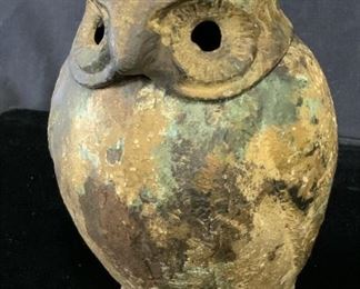 Vintage Bronze Owl with Removable Head Censer
