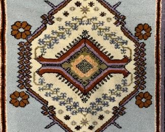 Vintage Handmade Moroccan Fringed Rug
