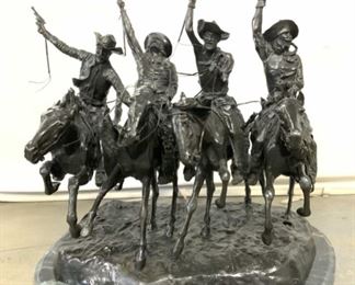 FREDERIC REMINGTON COMING THROUGH THE RYE Bronze
