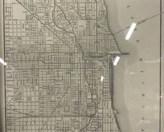 William Bradley & Bros Double Sided Map Chicago
