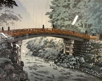 Tsuchiya Koitsu Signed Sacred Bridge Block print
