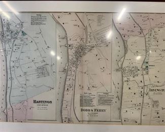 Hastings DobbsÂ’ Ferry Irvington Map Engraving 1872
