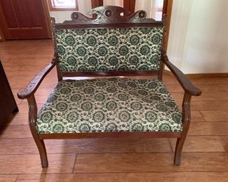 Antique love seat (needs repair to the springs on one side of the seat)