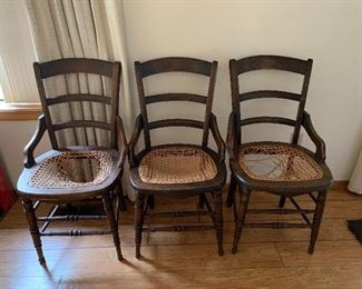 Antique chairs (need caning repair)