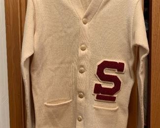 Vintage 1950s Stanford University football wool letterman sweater (excellent condition)
