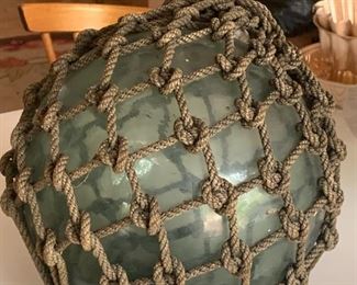 Vintage glass buoy fishing float from the San Francisco bay