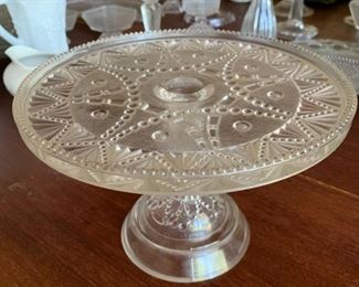 cut glass standing serving platter