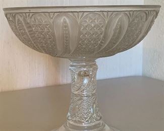 Cut glass standing serving dish