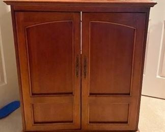 Oak cabinet with shelving