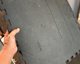 Interlocking rubber floor tiles for gym - approx 200 sq ft