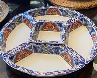 5 piece veggie, fruit, or your favorite app divided platter! Made in Japan