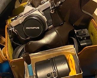 Olympus 35mm camera with case, lenses, etc!