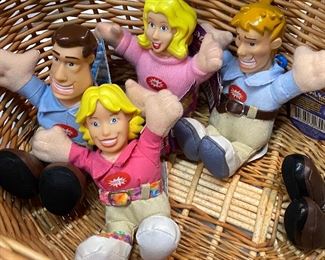 Mr and Ms Wonderful dolls and their son, daughter, and friend!