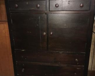antique dark wood cabinet
