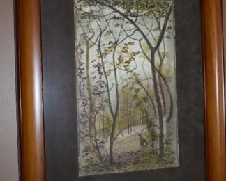 Very nice Framed Print of Deer in the Forest