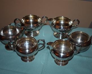 Antique Sterling Silver Sugar and Creamer Sets
