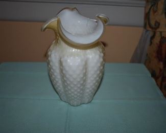 Beautiful Antique Case Glass Hobnail Vase
