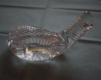 Beautiful Cut Glass Paper Weight in the Shape of a Golf Wood Head