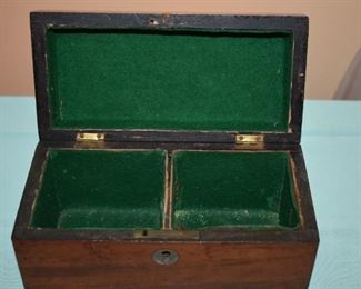 Early 19th century tea caddy, sarcophagus shaped, either British or American, circa 1800's