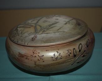 Lidded Bowl with Relief Design