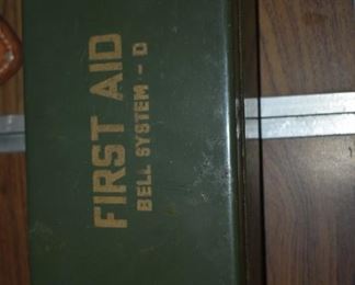 Antique Bell System First Aid Kit with Original Contents