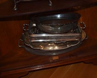 Silver Serving Trays and Platters