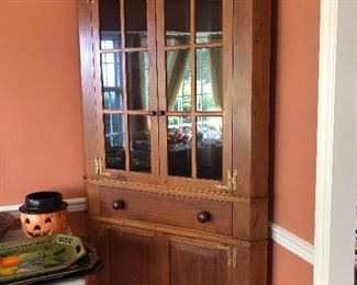 Handmade Walnut Corner Cabinet 