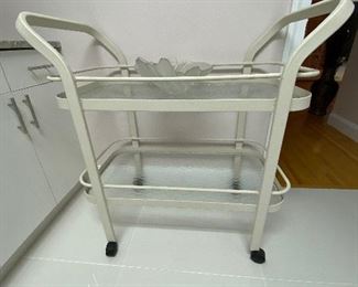 Outdoor serving cart from Fortunoffs, was $300 stayed indoors ONLY $75 Has a matching 8 piece outdoor dining set to go with it sold separately.