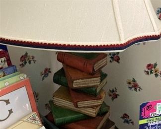 Stacked book lamp