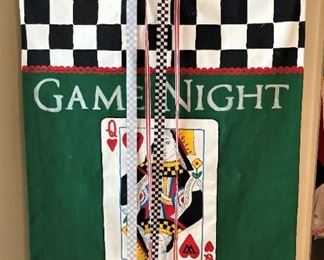 A banner to welcome your guests on Game Night