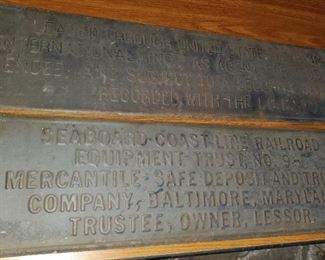 Seaboard Coastline Railroad Sign. Lease sign (U.S.). 
