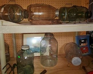 Vintage glass minnow traps