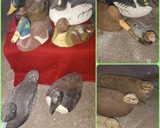 Wooden hand carved duck decoys