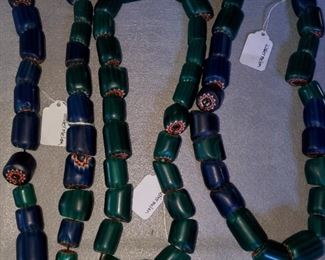 Antique Chevron trade beads