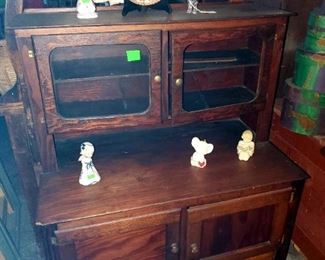 Child's toy wooden cabinet/hutch. 