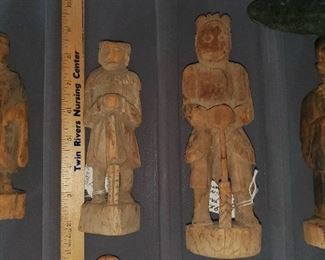 Antique wooden Chinese carved figures