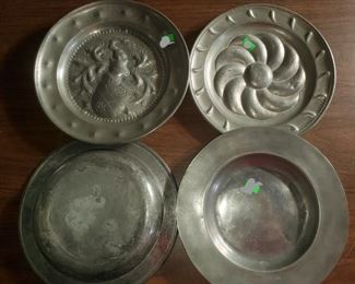 Silver antique plates/bowls