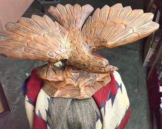 Carved wooden eagle