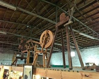 Wooden spinning wheels
