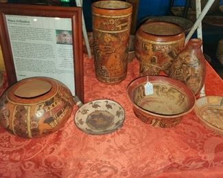 Incan & Mayan pottery pieces