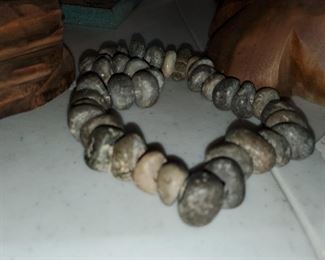 Stone tribal beads
