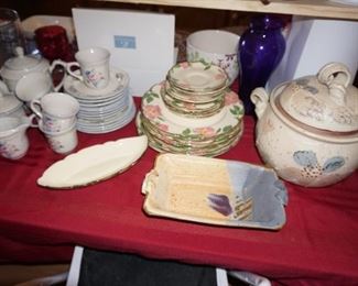 Dessert Rose dishes, Dessert set, pottery