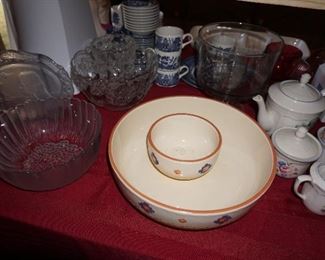 pottery chip and dip