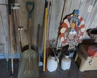yard and garden tools, decor