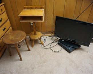 bench, telephone table, Samsung TV