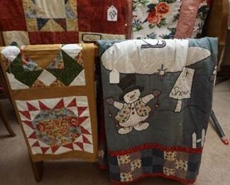 quilts, quilt rack