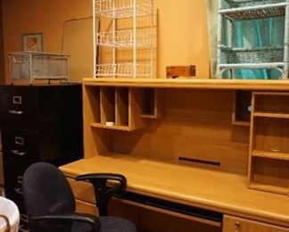 computer desk, desk chair