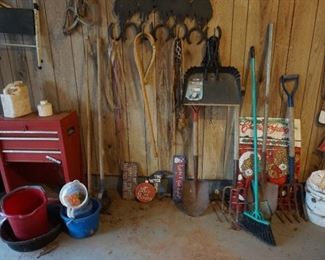 tool box, yard tools