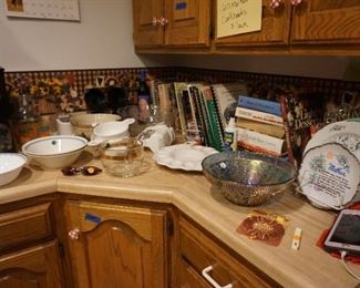 cookbooks, plates, bowls, Bun Coffeemaker