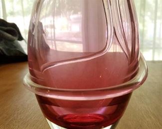 Unique Mid Century Modern Art Glass Vase